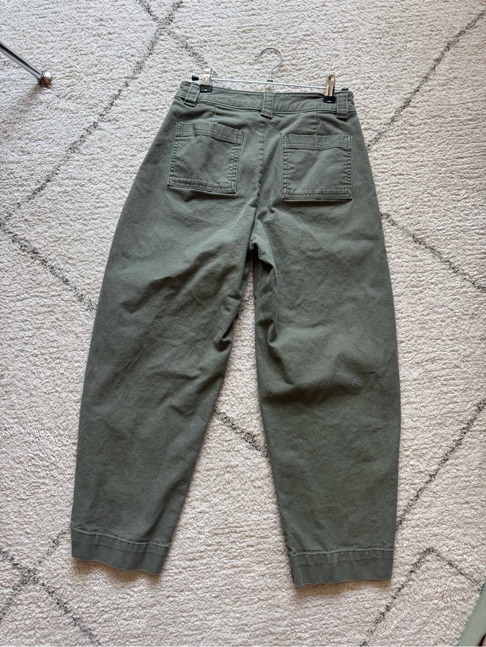Women’s Green Utility Barrel Leg Pants - Picture 4 of 5